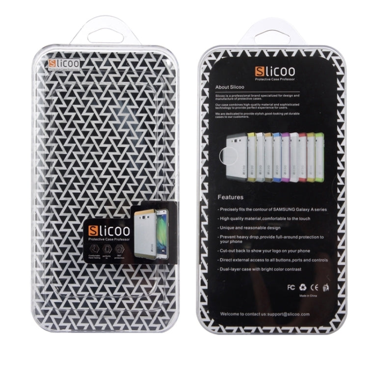 Slicoo Brushed Texture Electroplating Transparenct TPU + PC Combination Case for Galaxy J1 Ace / J110