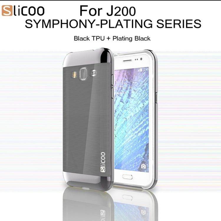 Slicoo Brushed Texture Electroplating Combination Case for Galaxy J2 / J200