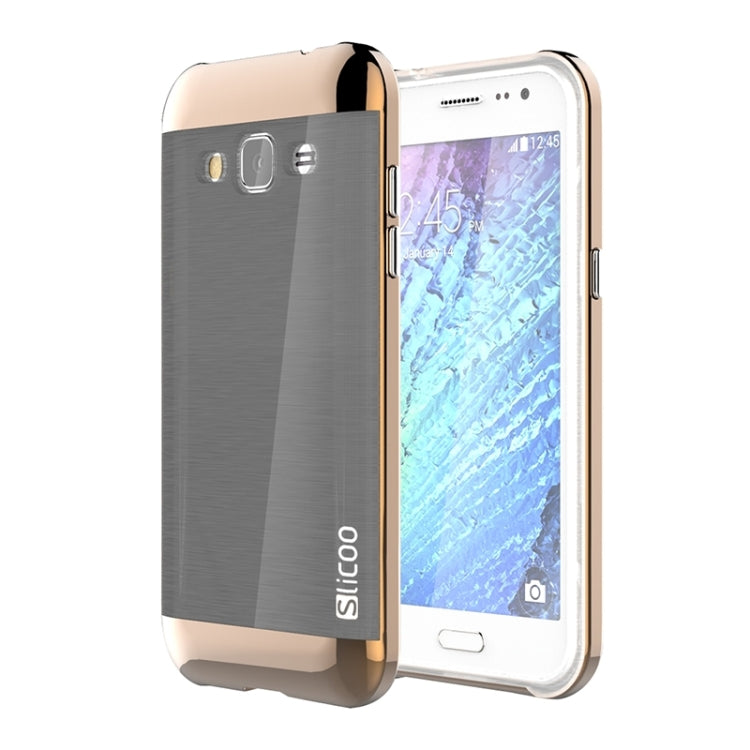 Slicoo Brushed Texture Electroplating Combination Case for Galaxy J2 / J200