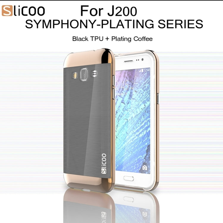 Slicoo Brushed Texture Electroplating Combination Case for Galaxy J2 / J200