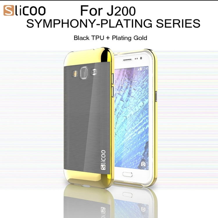 Slicoo Brushed Texture Electroplating Combination Case for Galaxy J2 / J200