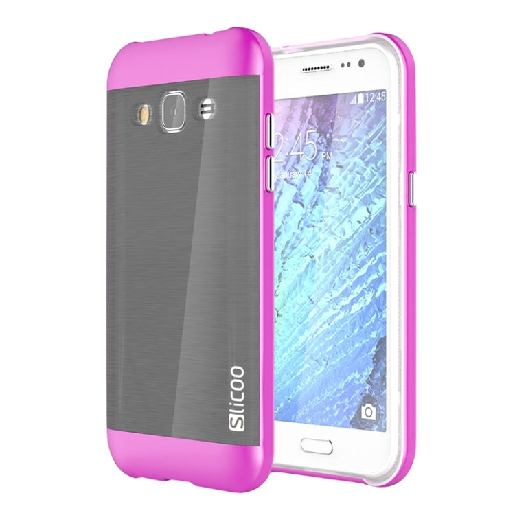 Slicoo Brushed Texture Electroplating Combination Case for Galaxy J2 / J200