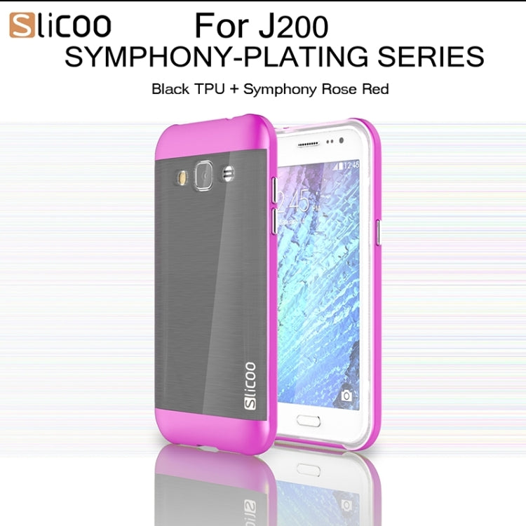 Slicoo Brushed Texture Electroplating Combination Case for Galaxy J2 / J200