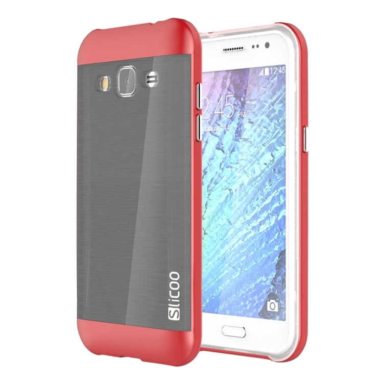 Slicoo Brushed Texture Electroplating Combination Case for Galaxy J2 / J200