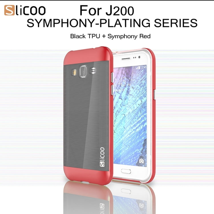 Slicoo Brushed Texture Electroplating Combination Case for Galaxy J2 / J200