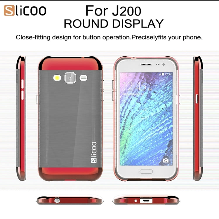 Slicoo Brushed Texture Electroplating Combination Case for Galaxy J2 / J200