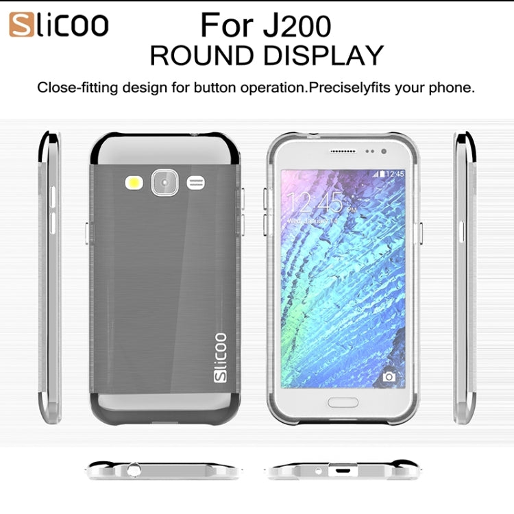 Slicoo Brushed Texture Electroplating Combination Case for Galaxy J2 / J200