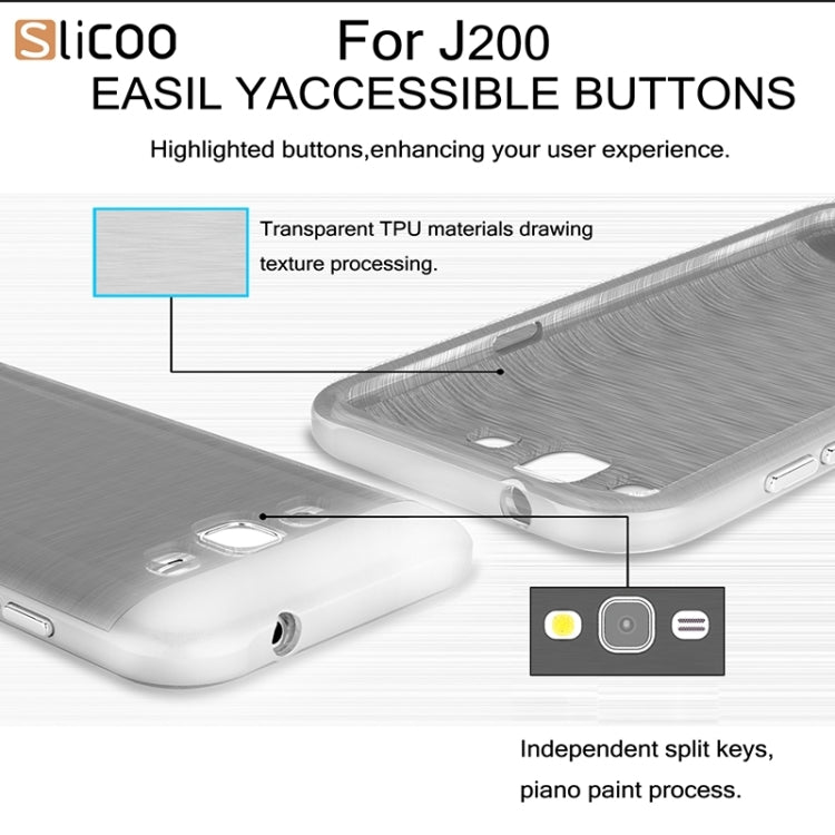 Slicoo Brushed Texture Electroplating Combination Case for Galaxy J2 / J200