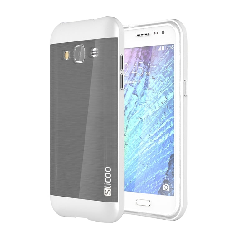 Slicoo Brushed Texture Electroplating Combination Case for Galaxy J2 / J200