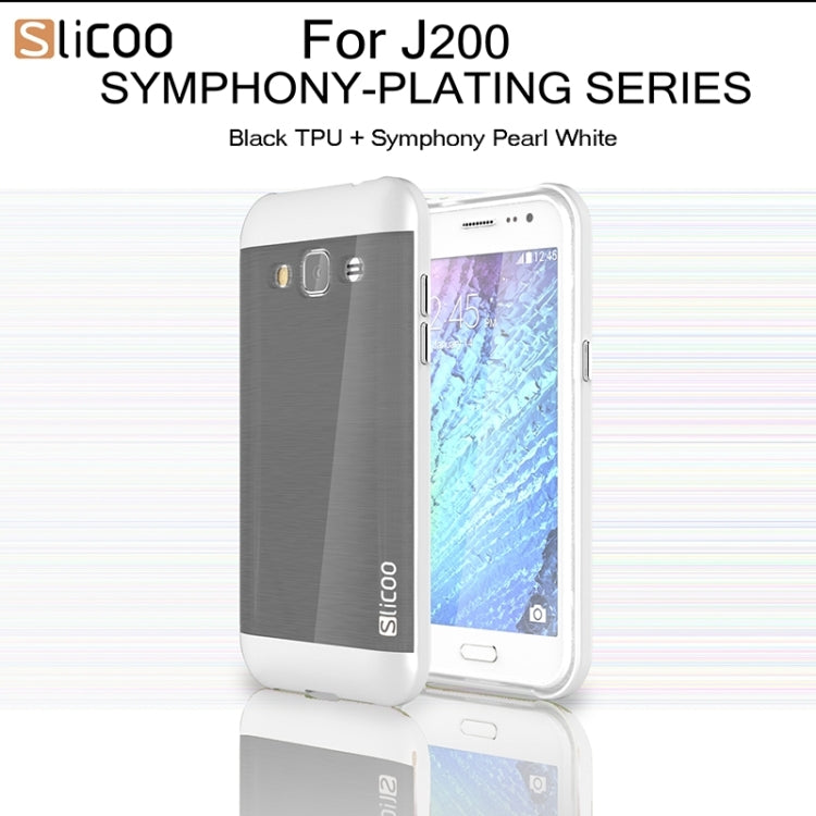 Slicoo Brushed Texture Electroplating Combination Case for Galaxy J2 / J200