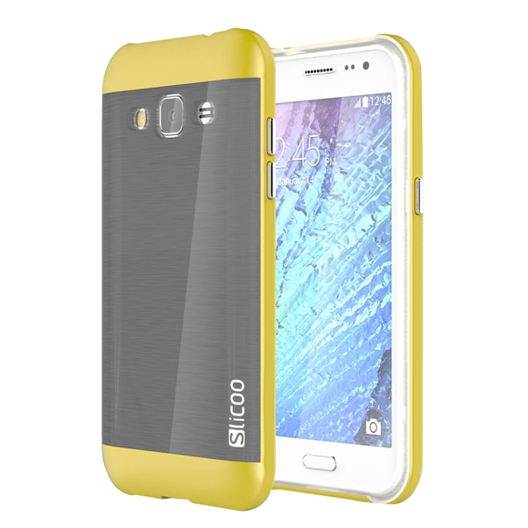 Slicoo Brushed Texture Electroplating Combination Case for Galaxy J2 / J200