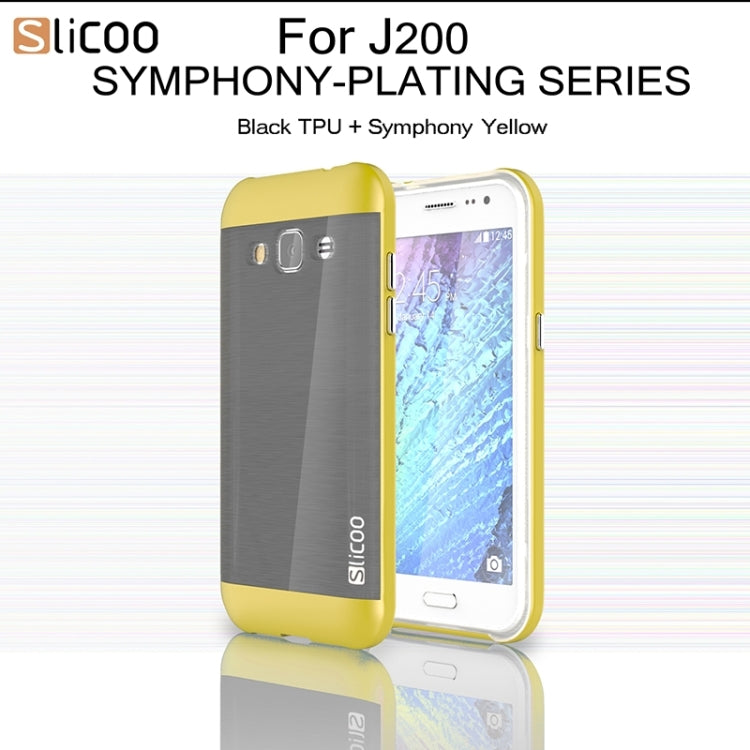 Slicoo Brushed Texture Electroplating Combination Case for Galaxy J2 / J200