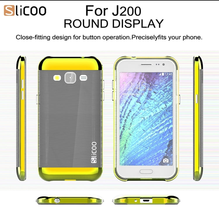 Slicoo Brushed Texture Electroplating Combination Case for Galaxy J2 / J200
