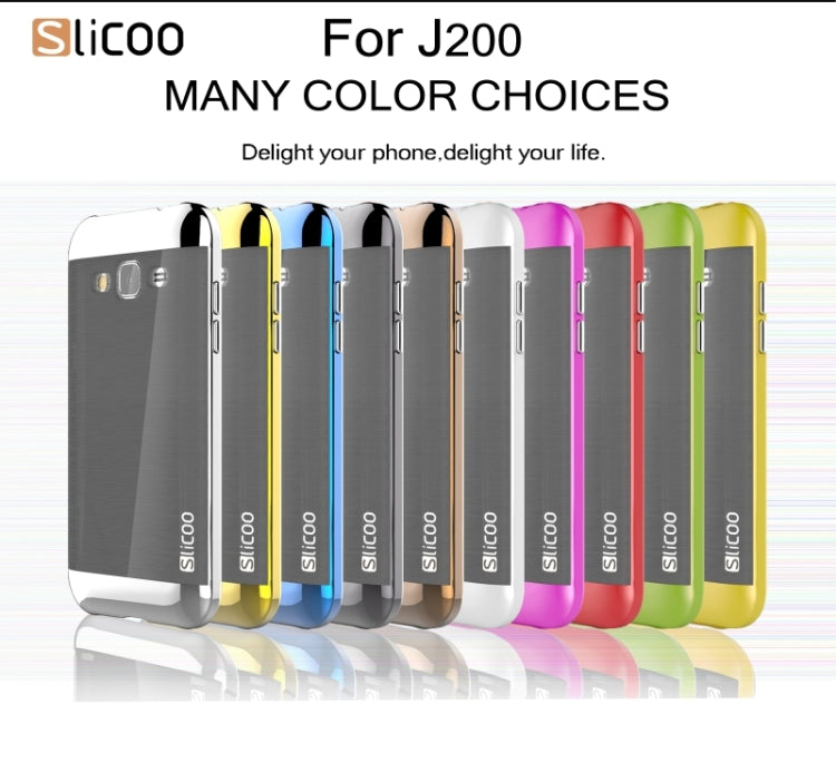 Slicoo Brushed Texture Electroplating Combination Case for Galaxy J2 / J200