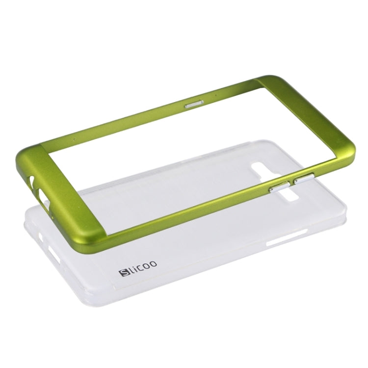 Slicoo Brushed Texture Electroplating Transparenct Combination Case for Galaxy A7 / A700