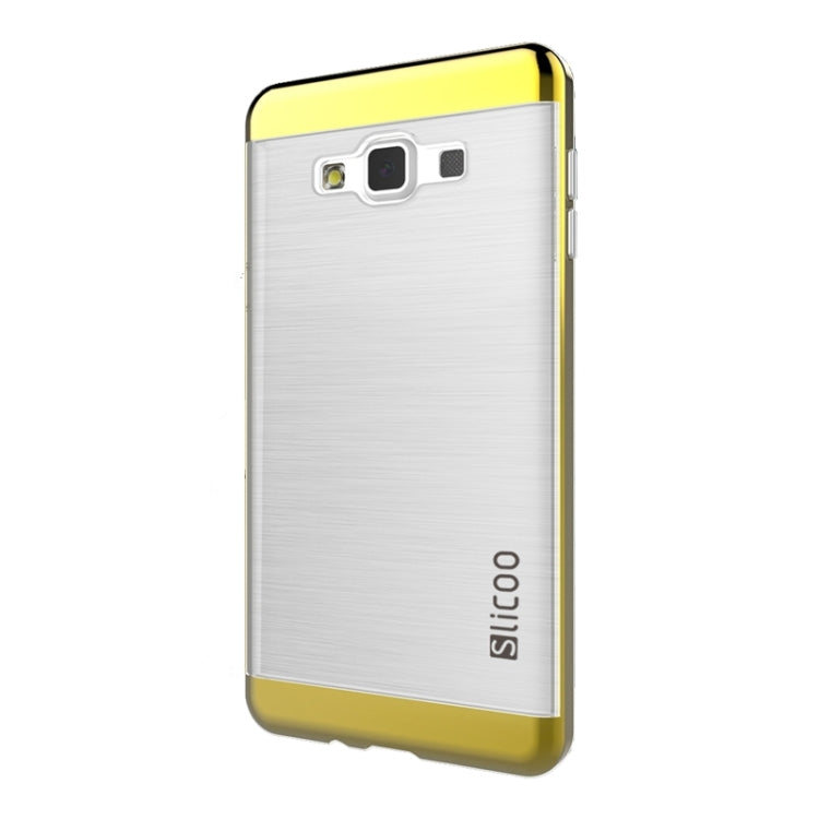 Slicoo Brushed Texture Electroplating Transparenct Combination Case for Galaxy A7 / A700