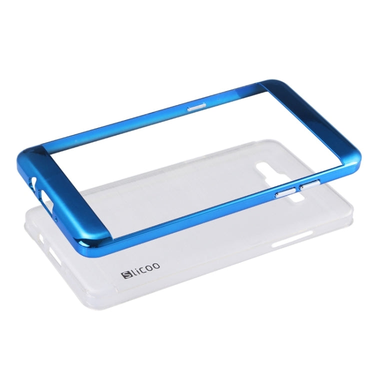 Slicoo Brushed Texture Electroplating Transparenct Combination Case for Galaxy A7 / A700