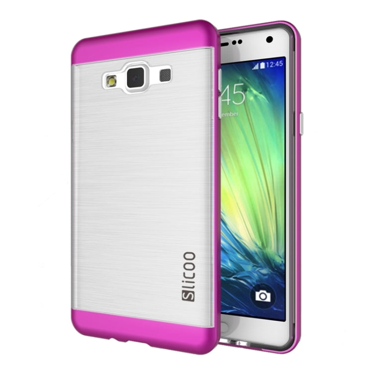 Slicoo Brushed Texture Electroplating Transparenct Combination Case for Galaxy A7 / A700
