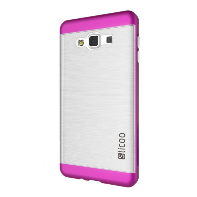 Slicoo Brushed Texture Electroplating Transparenct Combination Case for Galaxy A7 / A700