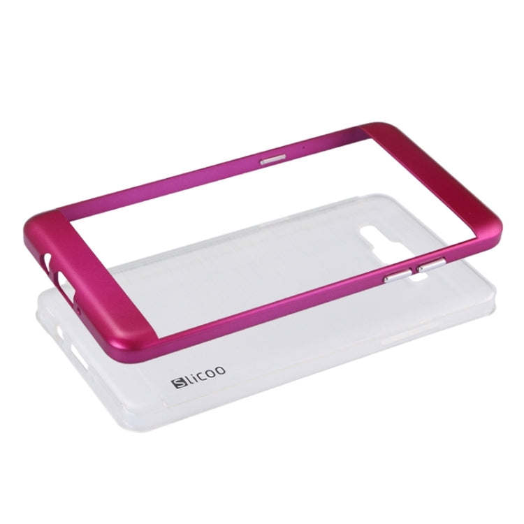 Slicoo Brushed Texture Electroplating Transparenct Combination Case for Galaxy A7 / A700