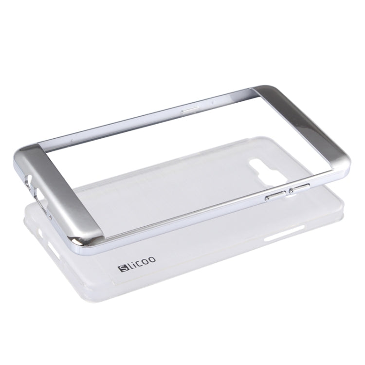 Slicoo Brushed Texture Electroplating Transparenct Combination Case for Galaxy A7 / A700