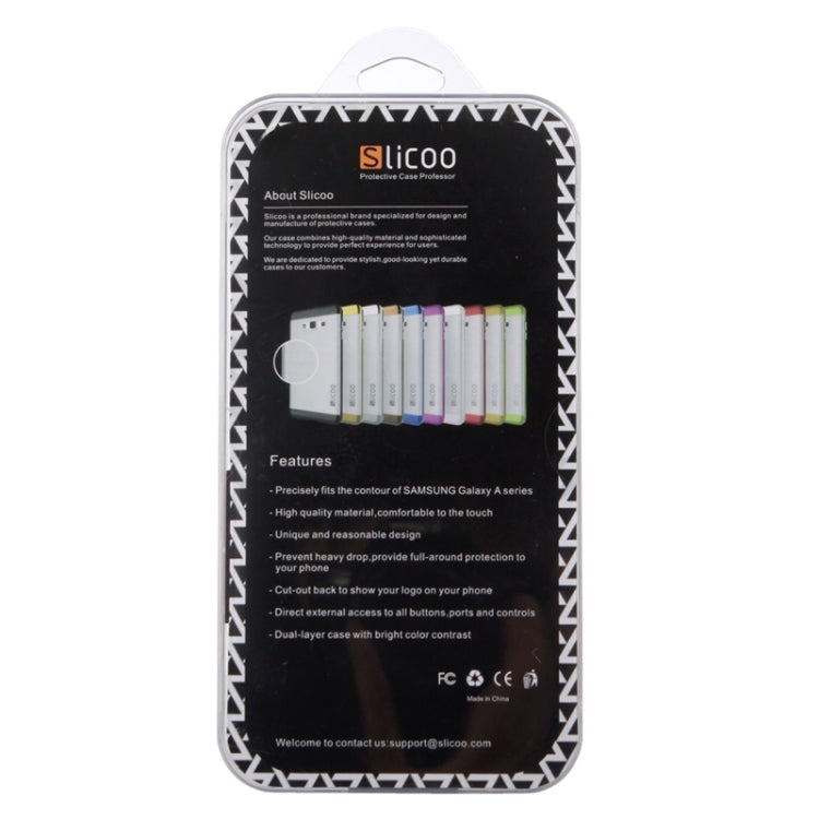 Slicoo Brushed Texture Electroplating Transparenct Combination Case for Galaxy A7 / A700
