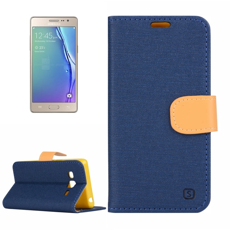 For Samsung Z3 Tizen Denim Texture Horizontal Flip Solid Color Leather Case with Holder & Card Slots & Wallet