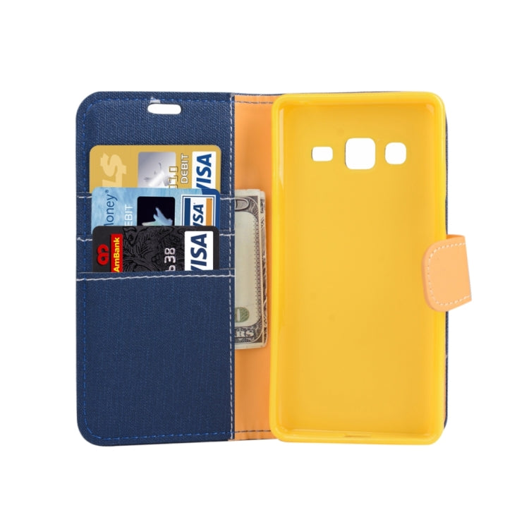 For Samsung Z3 Tizen Denim Texture Horizontal Flip Solid Color Leather Case with Holder & Card Slots & Wallet