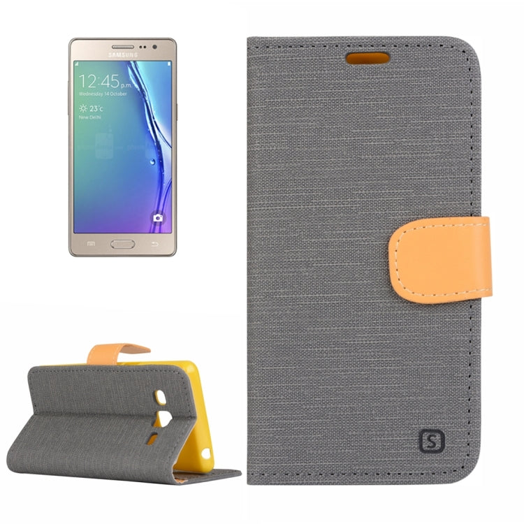 For Samsung Z3 Tizen Denim Texture Horizontal Flip Solid Color Leather Case with Holder & Card Slots & Wallet