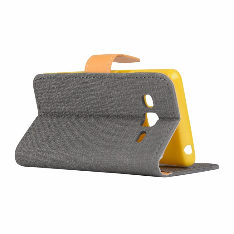 For Samsung Z3 Tizen Denim Texture Horizontal Flip Solid Color Leather Case with Holder & Card Slots & Wallet