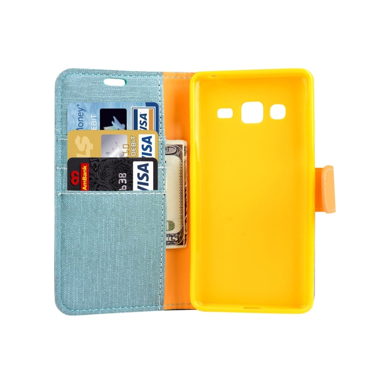 For Samsung Z3 Tizen Denim Texture Horizontal Flip Solid Color Leather Case with Holder & Card Slots & Wallet