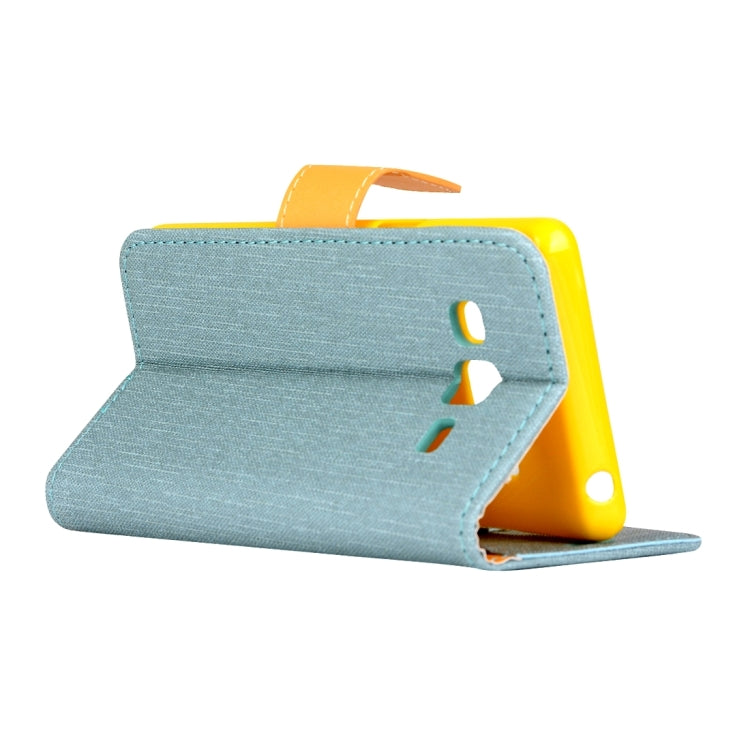 For Samsung Z3 Tizen Denim Texture Horizontal Flip Solid Color Leather Case with Holder & Card Slots & Wallet