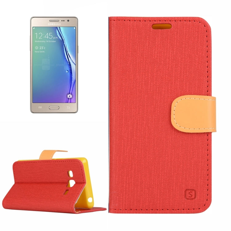 For Samsung Z3 Tizen Denim Texture Horizontal Flip Solid Color Leather Case with Holder & Card Slots & Wallet