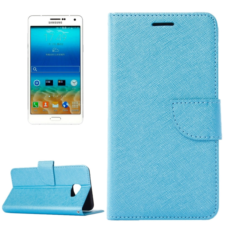 For Galaxy A7(2016) / A710 Cross Texture Horizontal Flip Solid Color Leather Case with Holder & Card Slots & Wallet