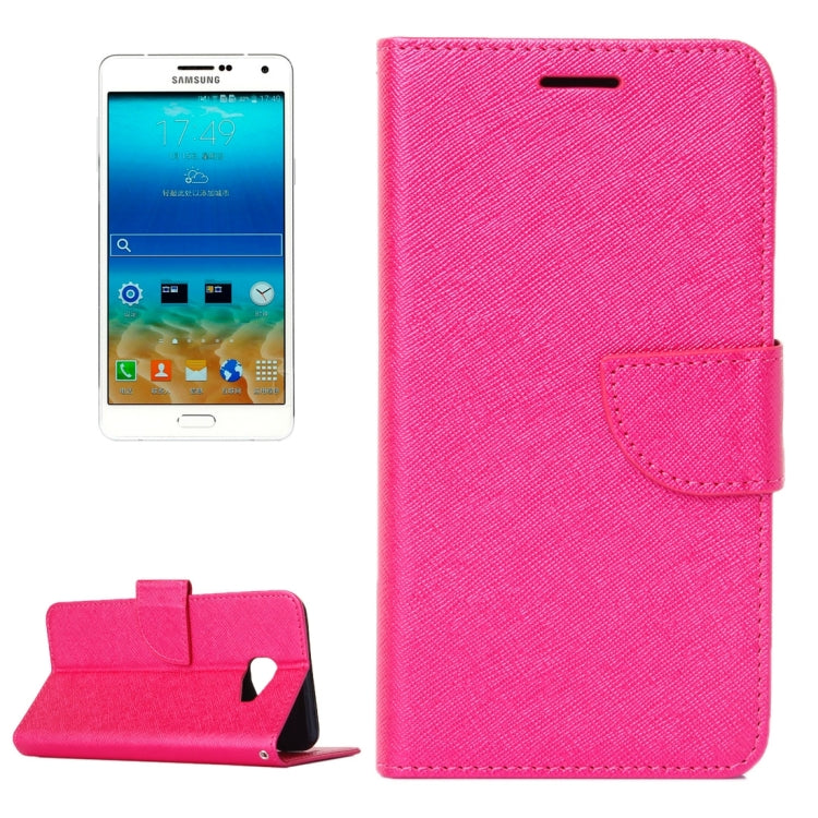 For Galaxy A7(2016) / A710 Cross Texture Horizontal Flip Solid Color Leather Case with Holder & Card Slots & Wallet
