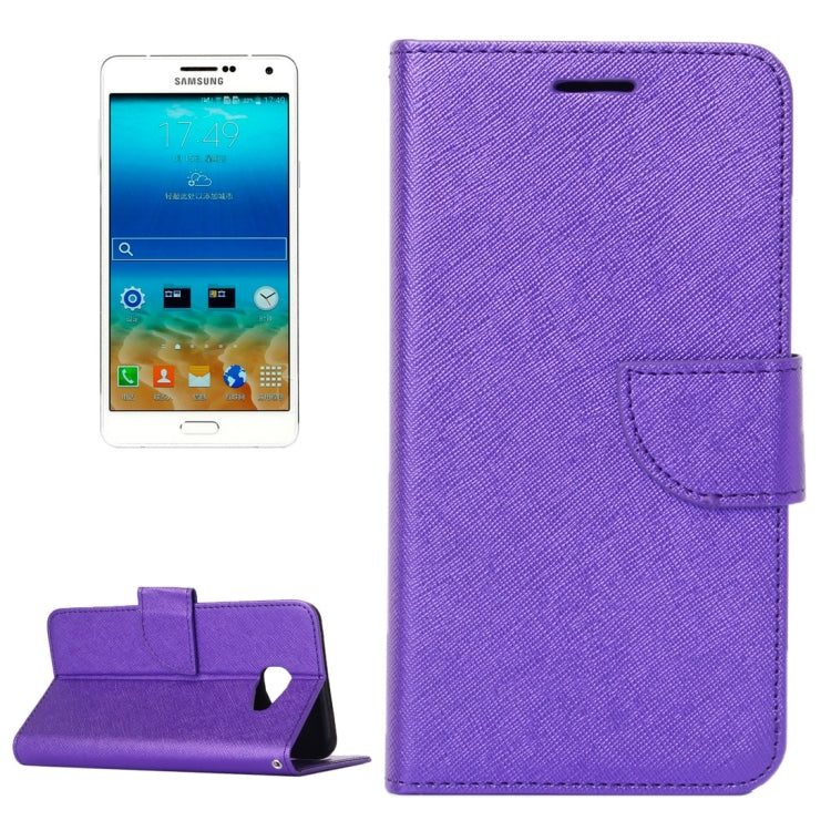 For Galaxy A7(2016) / A710 Cross Texture Horizontal Flip Solid Color Leather Case with Holder & Card Slots & Wallet