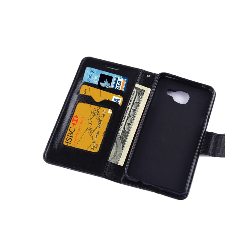For Galaxy A9 / A900 Cross Texture Horizontal Flip Solid Color Leather Case with Holder & Card Slots & Wallet