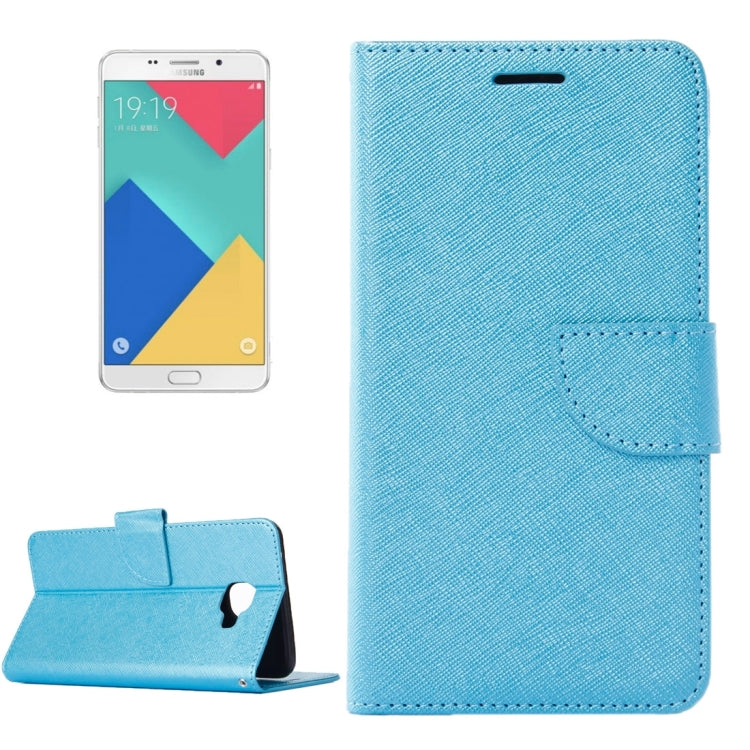 For Galaxy A9 / A900 Cross Texture Horizontal Flip Solid Color Leather Case with Holder & Card Slots & Wallet