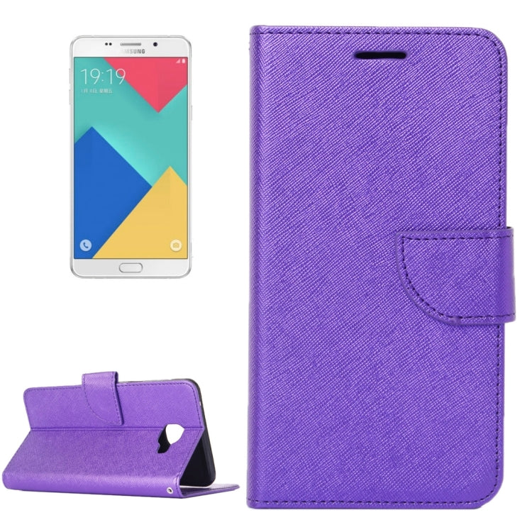 For Galaxy A9 / A900 Cross Texture Horizontal Flip Solid Color Leather Case with Holder & Card Slots & Wallet