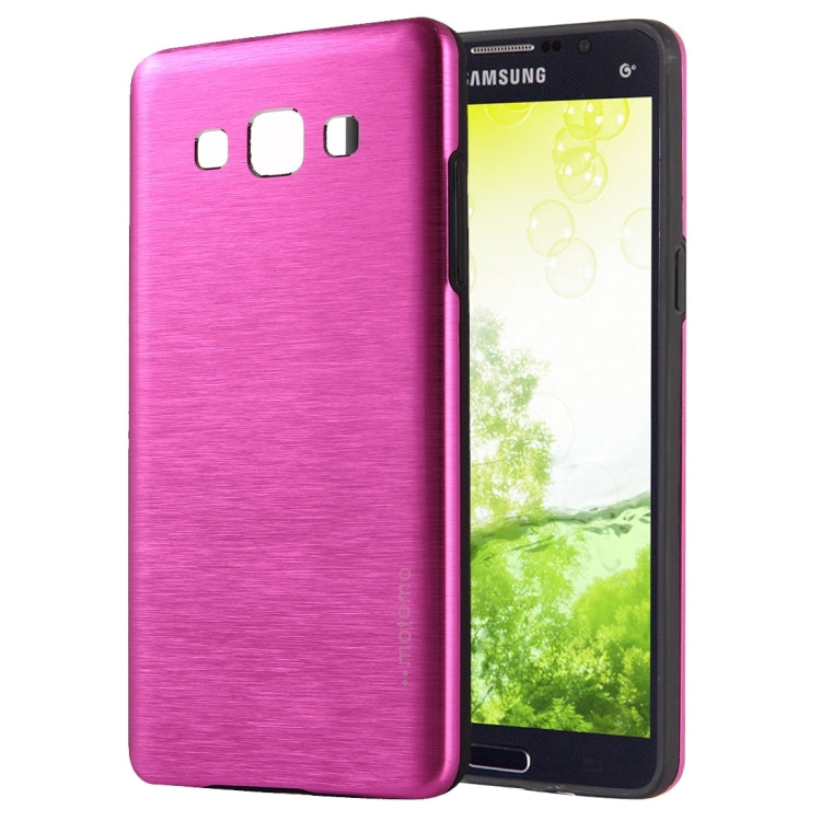 For Galaxy A3 / A300 MOTOMO Brushed Texture Metal + TPU Protective Case