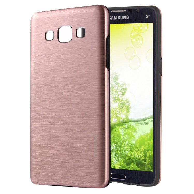 For Galaxy A3 / A300 MOTOMO Brushed Texture Metal + TPU Protective Case