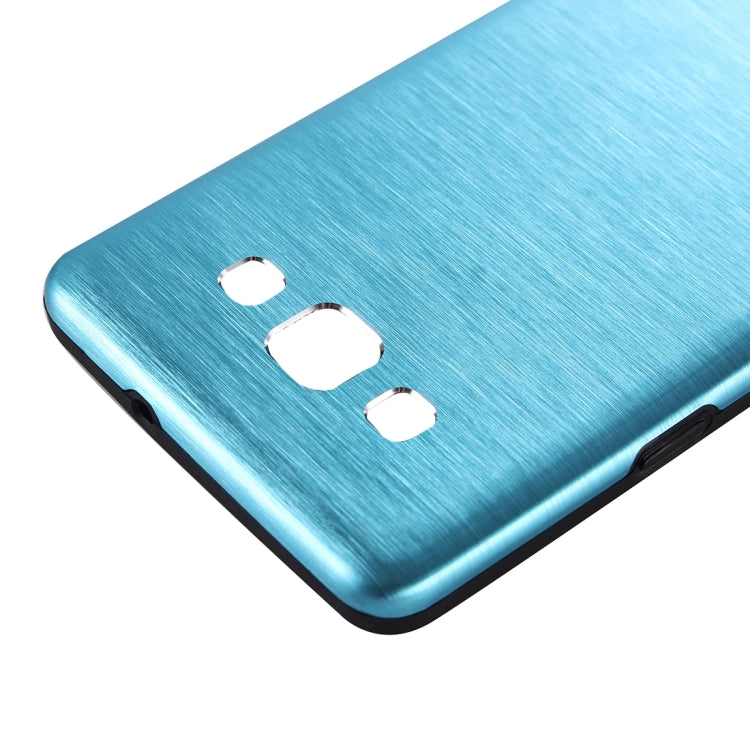 For Galaxy E5 / E500 MOTOMO Brushed Texture Metal + TPU Protective Case