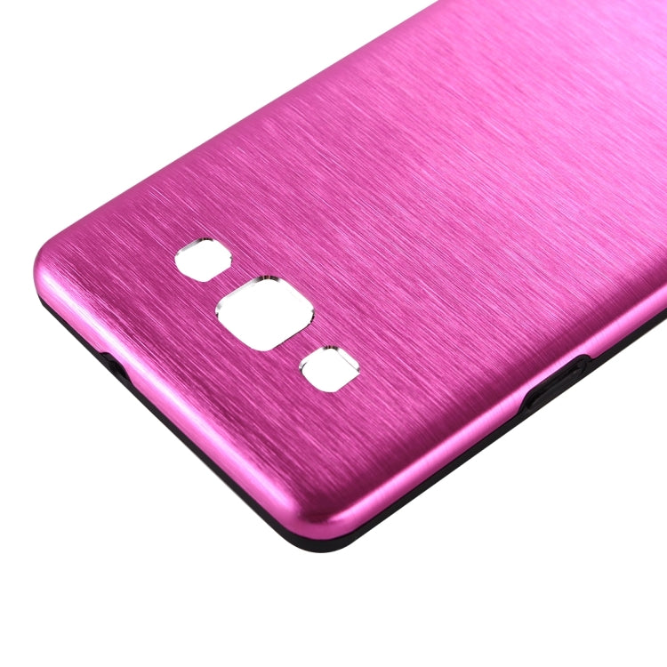 For Galaxy E5 / E500 MOTOMO Brushed Texture Metal + TPU Protective Case