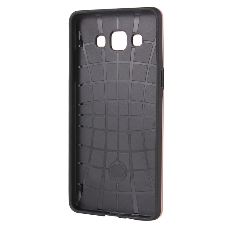 For Galaxy E5 / E500 MOTOMO Brushed Texture Metal + TPU Protective Case