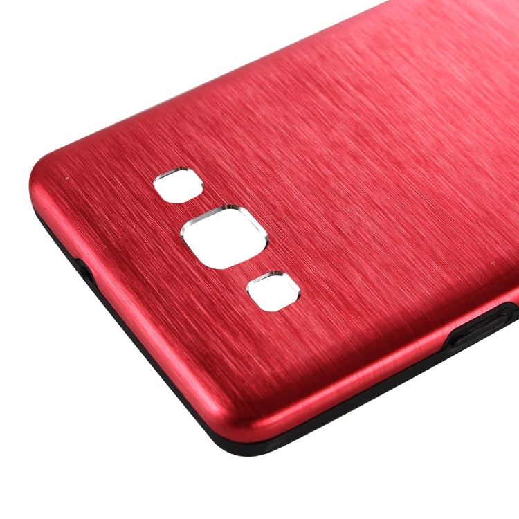 For Galaxy E5 / E500 MOTOMO Brushed Texture Metal + TPU Protective Case