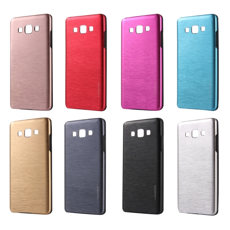 For Galaxy E5 / E500 MOTOMO Brushed Texture Metal + TPU Protective Case