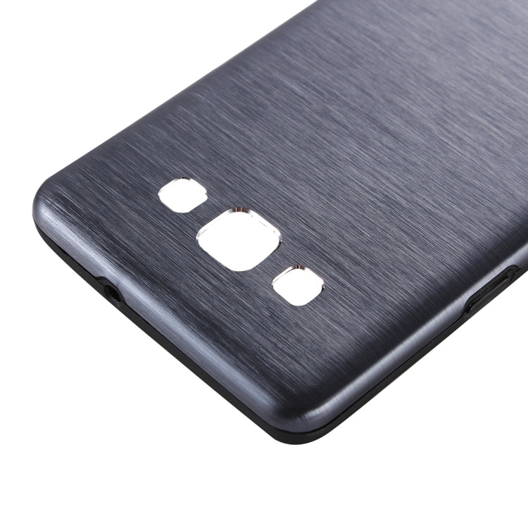 For Galaxy E7 / E700 MOTOMO Brushed Texture Metal + TPU Protective Case