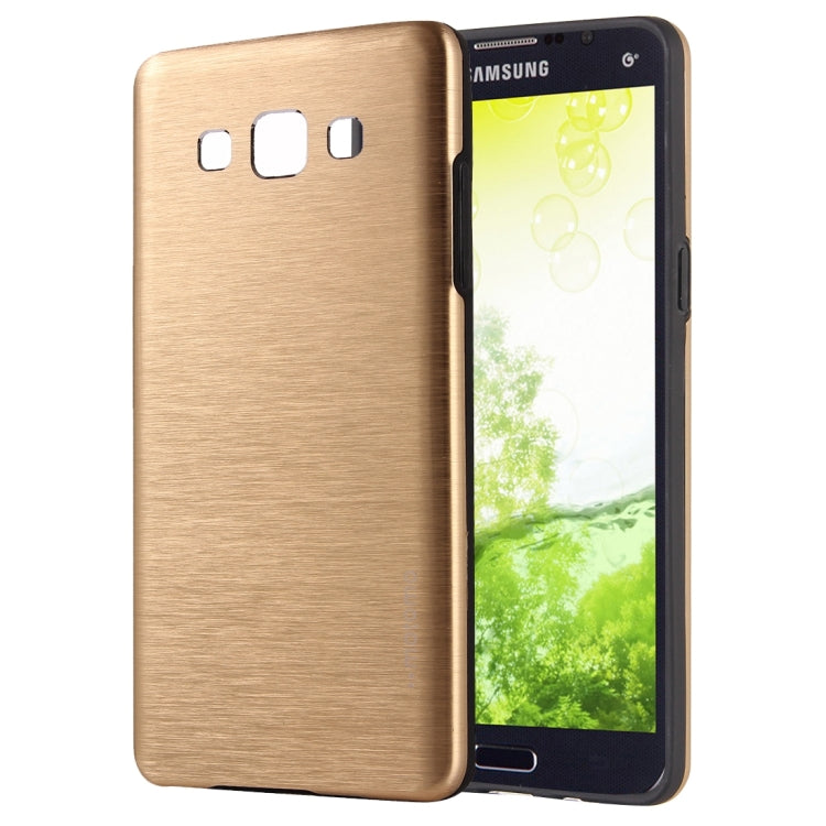For Galaxy E7 / E700 MOTOMO Brushed Texture Metal + TPU Protective Case