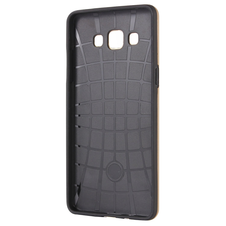 For Galaxy E7 / E700 MOTOMO Brushed Texture Metal + TPU Protective Case