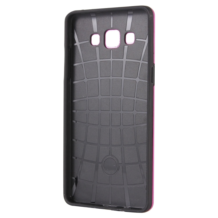 For Galaxy E7 / E700 MOTOMO Brushed Texture Metal + TPU Protective Case